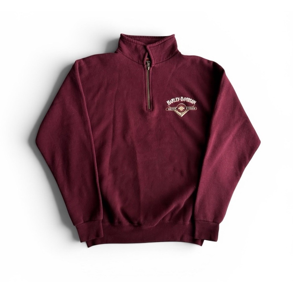 Vintage Harley Davidson 1/4 Zip Pullover Sweatshirt Motorcycle Chopper Mens's M